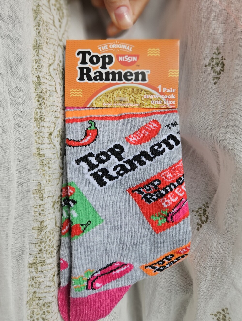 Top Ramen Novelty Crew Socks